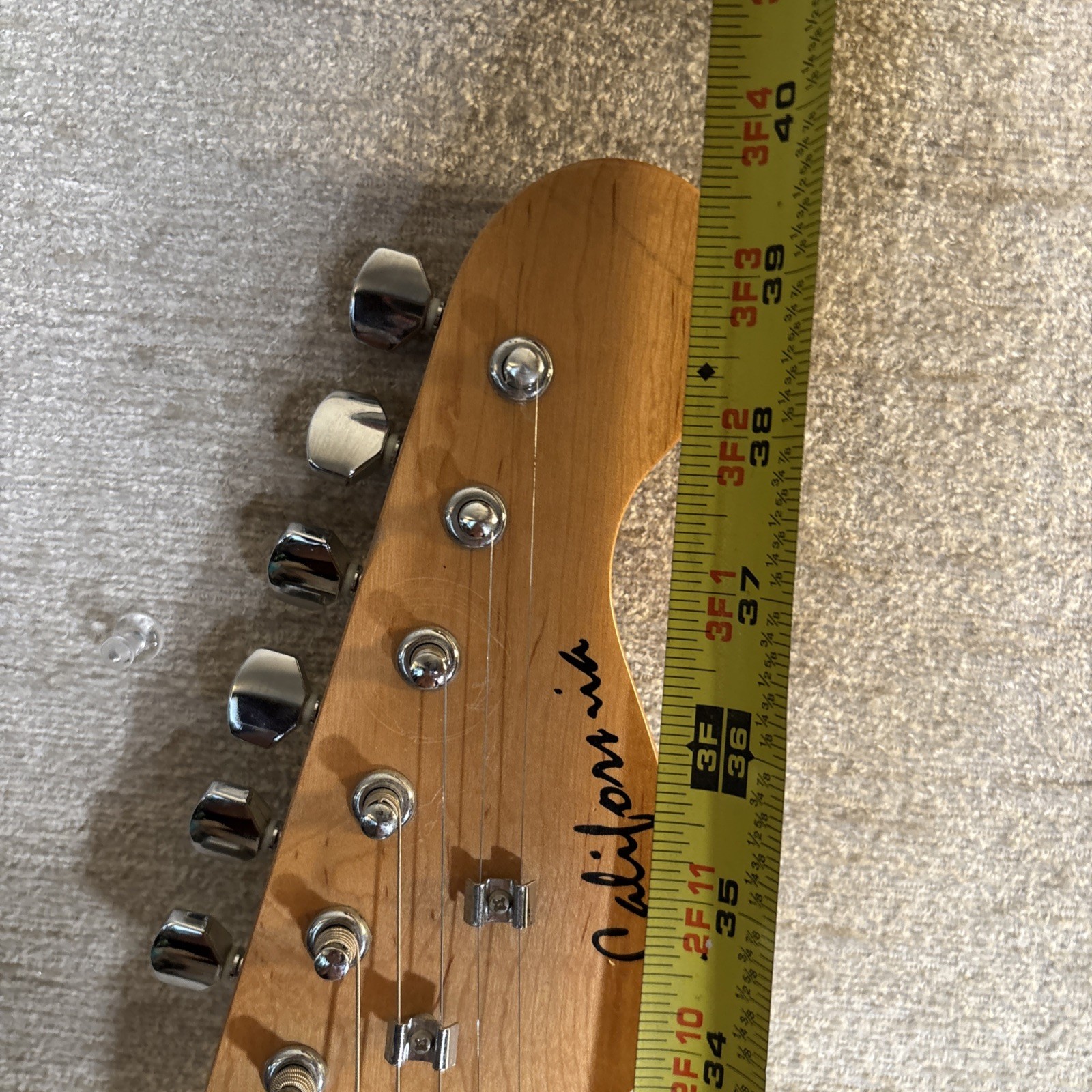 VTG California Stratocaster Style S-Type Burgundy Red Electric Guitar WORKS READ
