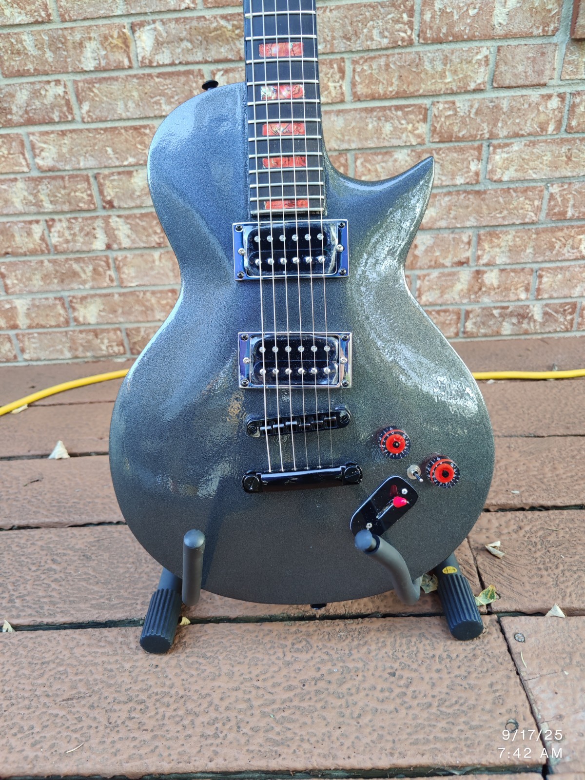 BadAss Prototype-1 Electric Guitar Stainless Metallic Steel Color
