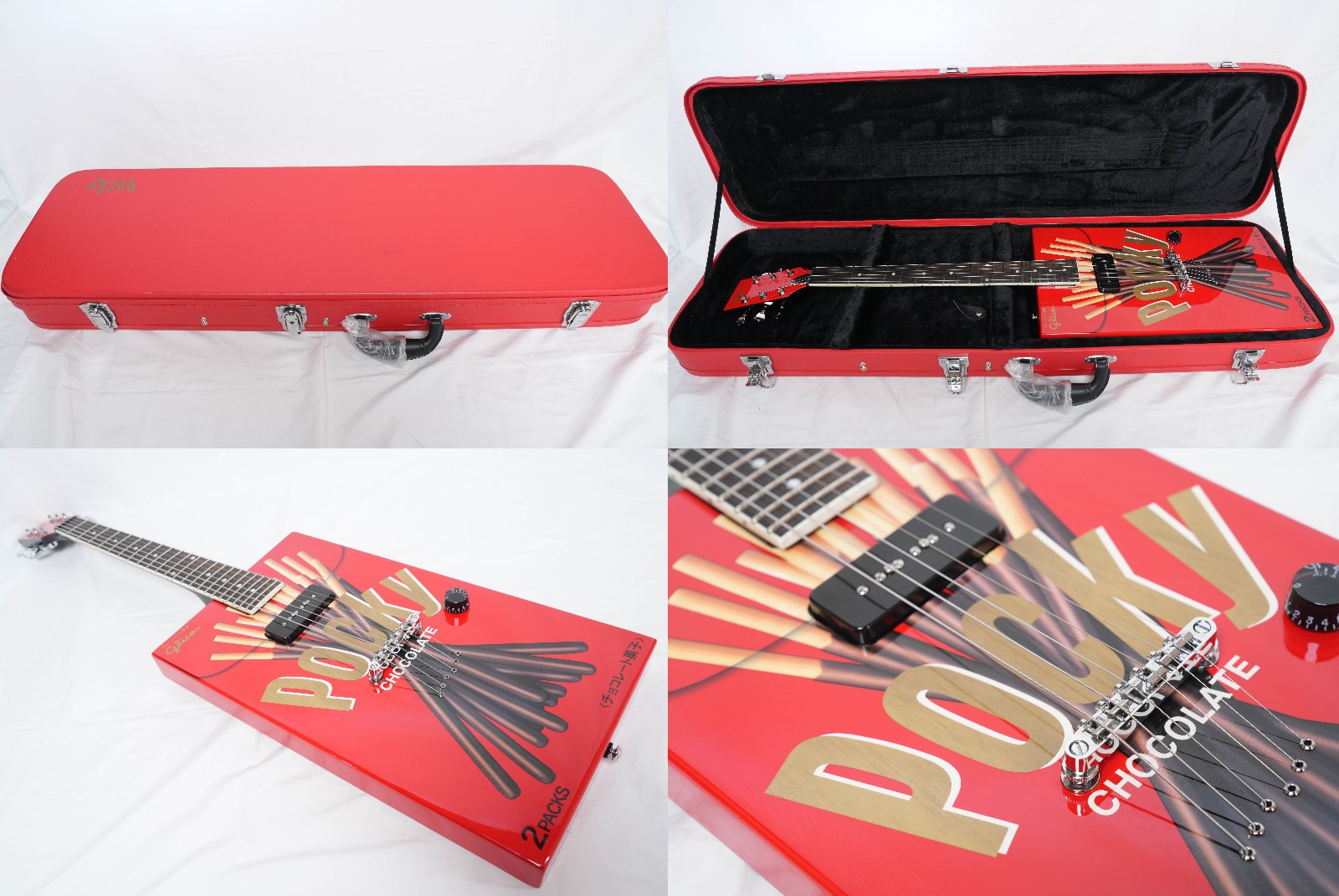 Glico Pocky Guitar by Kazuyoshi Saito, limited model,excellent condition,w/HC