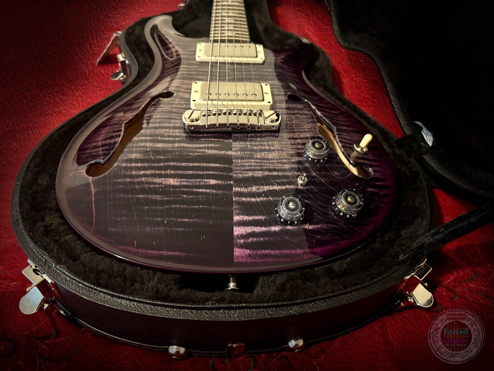PRS Hollowbody II Piezo Hollow Body, Custom Purple Mist Finish( “Brand New” )