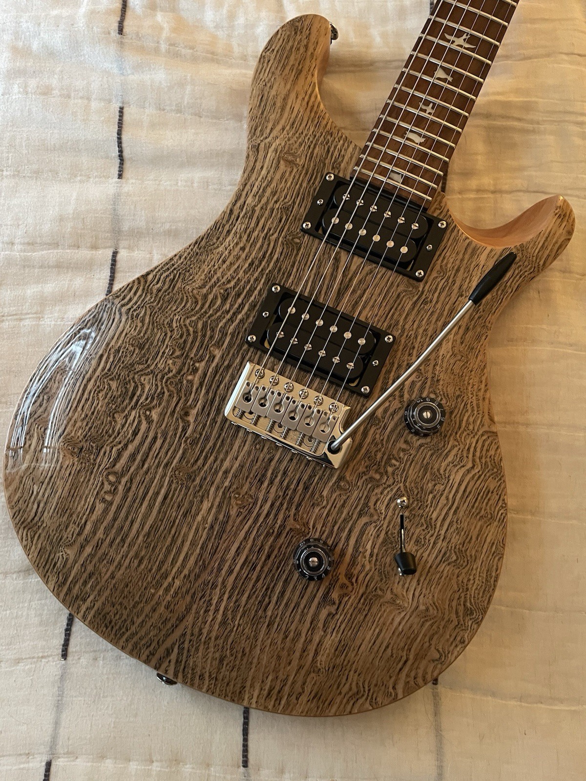 PRS SE Custom 24 “Exotic” Burled Ash Limited Edition Electric Guitar Natural