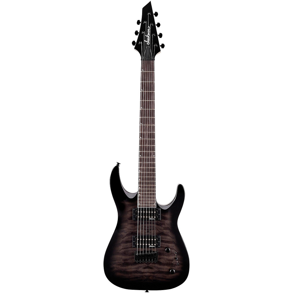 Jackson JS Series Dinky Arch Top JS22Q7 DKA HT Transparent Black Burst