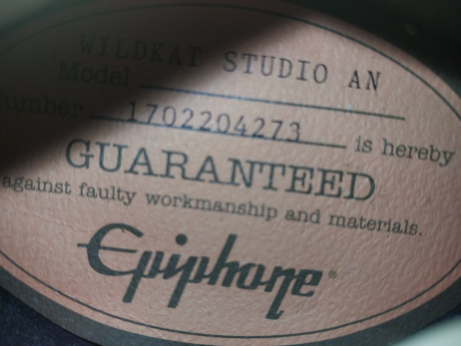 Epiphone Archtop WildKat Electric Guitar