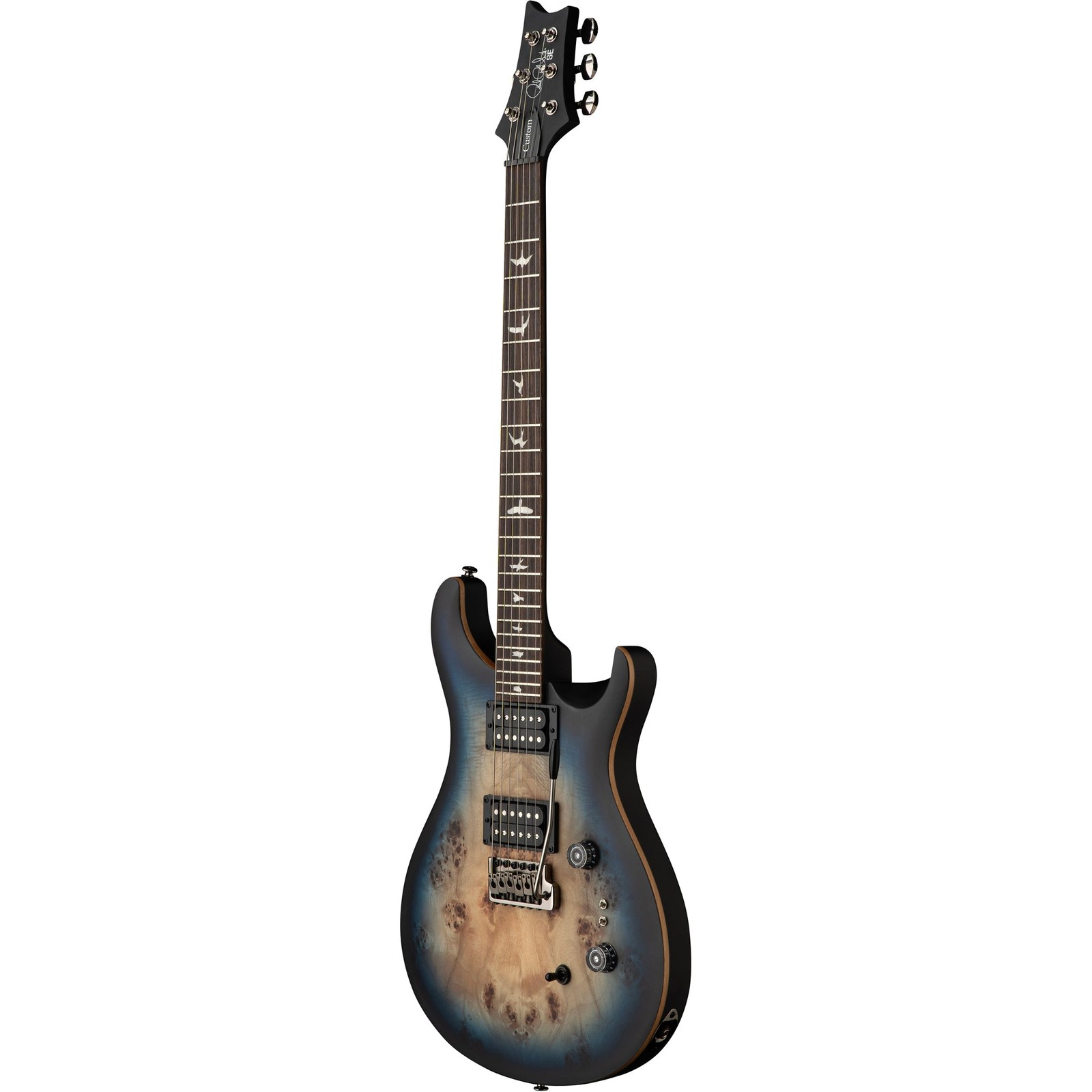 PRS SE Exotic Custom 24-08 Poplar Burl – Lake Blue Midnight Burst