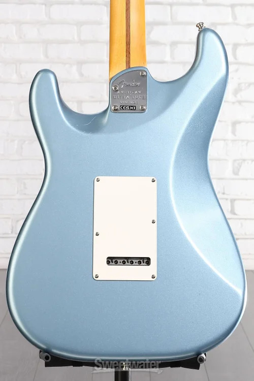 Fender American Ultra Luxe Vintage ’60s Stratocaster Electric Guitar – Ice Blue