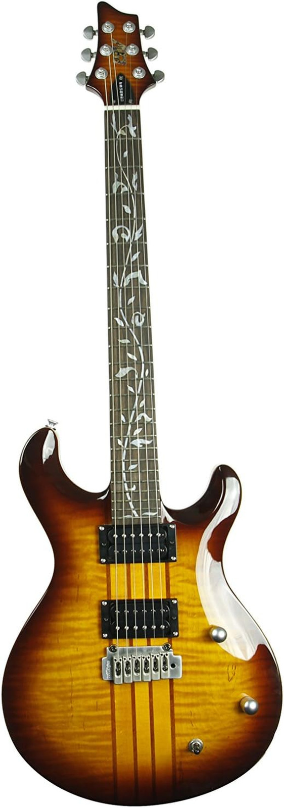 IYV Electric Guitar Tobacco Sunburst Mahogany Body Vine Fret Inlay IP-300-TSB
