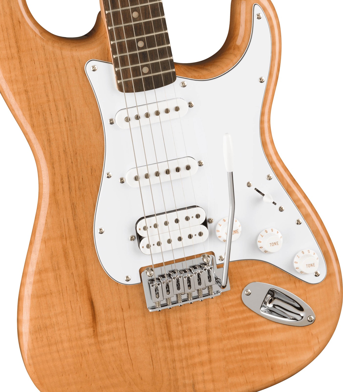 Fender Squier Affinity Stratocaster HSS – Natural w/ Midnight Blue Gig Bag