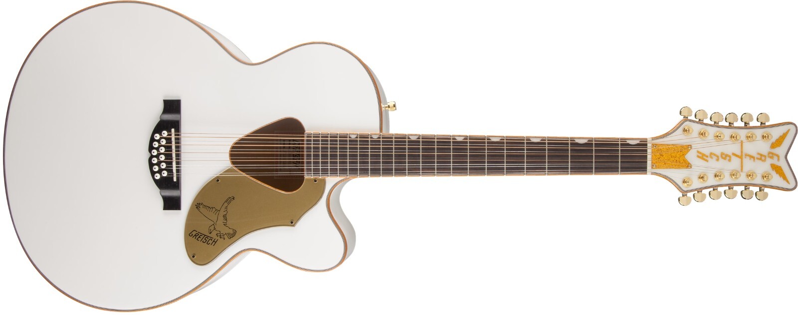 Gretsch G5022CWFE-12 Rancher Falcon Jumbo – White -NEW