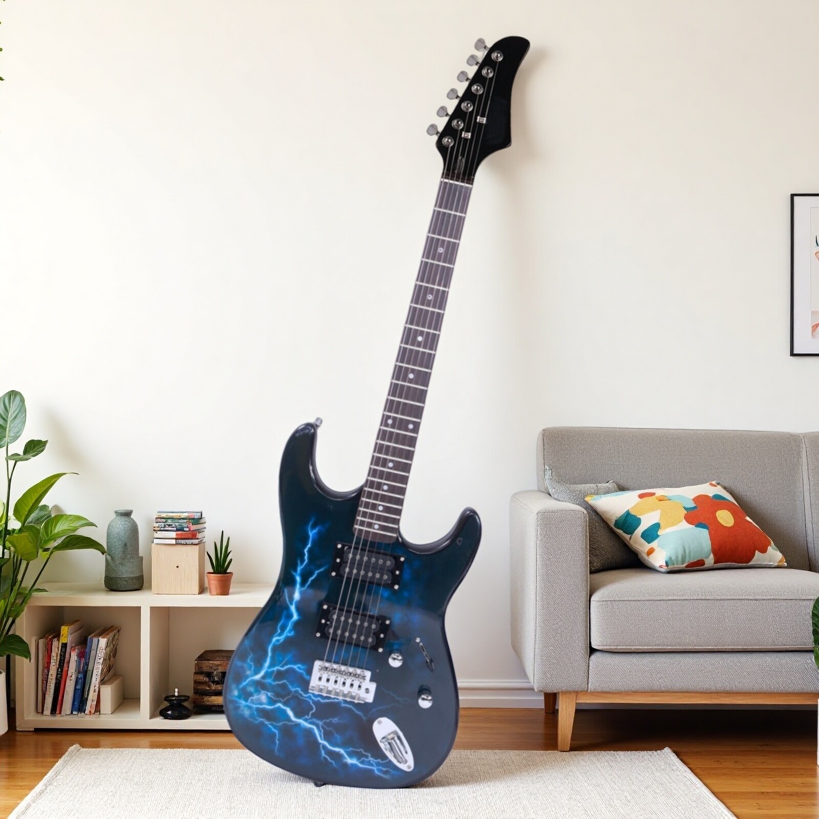 ST Electric Guitar Set – Basswood, HH Pickups, Lightning & Rosewood ​Fretboard