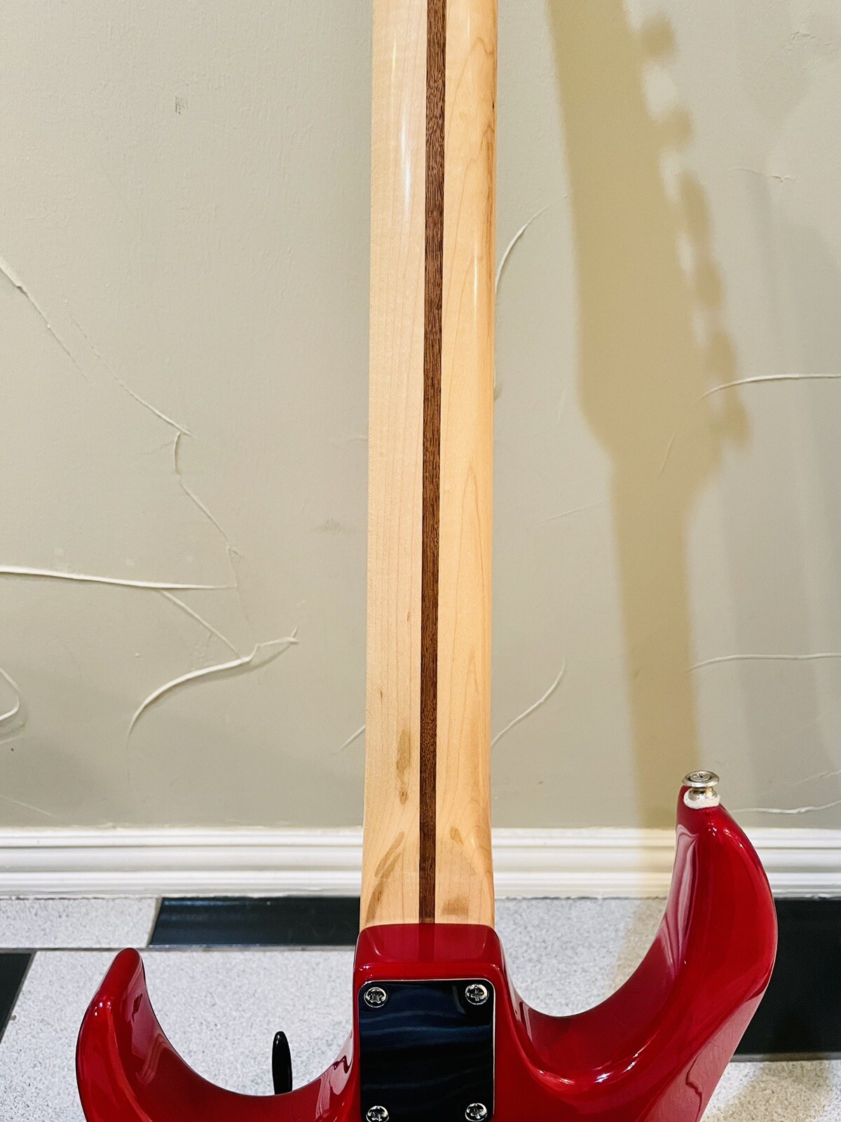 1993 Ibanez XT 170 Super Strat Guitar HSH Maple Body Trans Red Grover Tuners