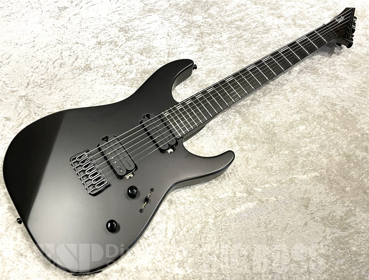 EDWARDS E-M-II-7 Metallic Black Satin Electric Guitar From Japan