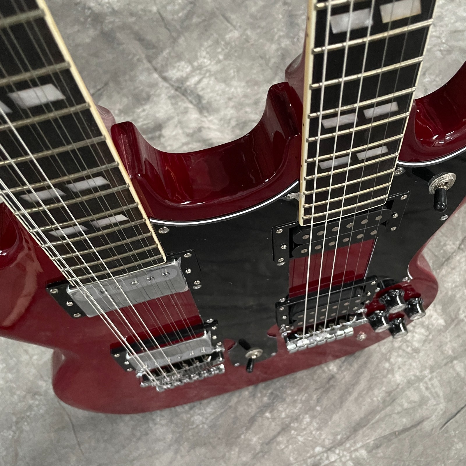 Limited Edition SG Double Neck Cherry Electric Guitar Solid 12/6 Jimmy Page