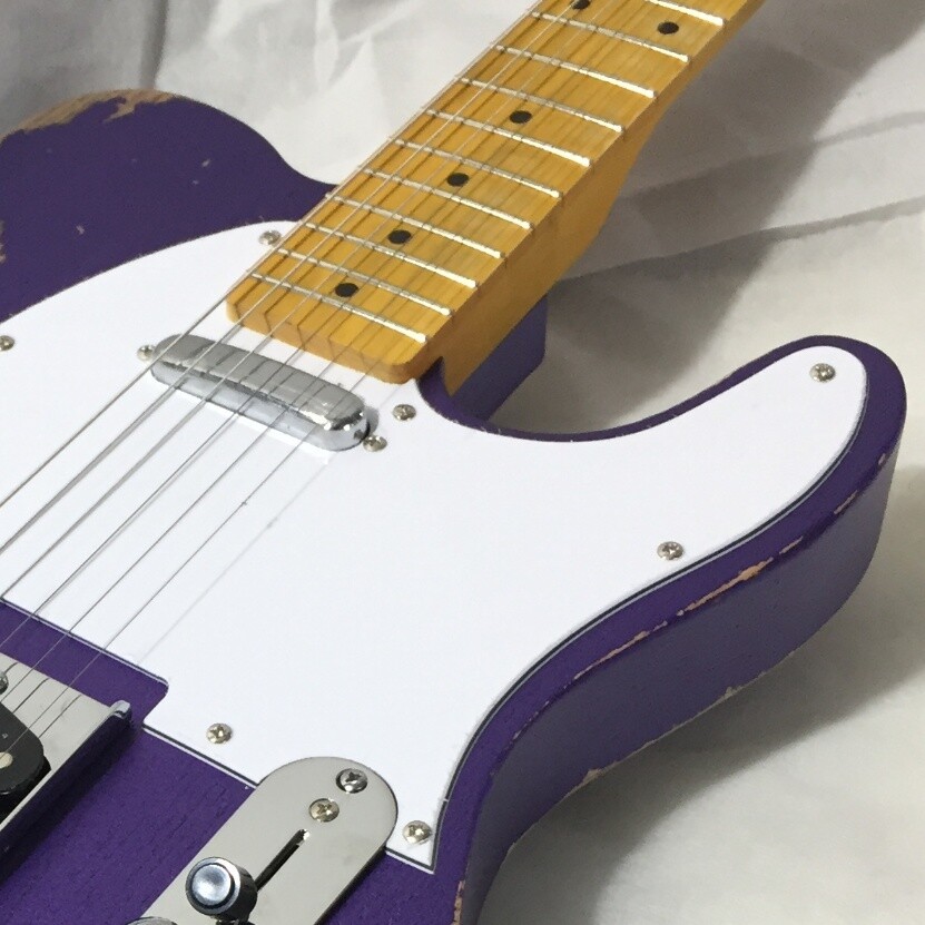 Aged style TL metallic purple 50s Electric Guitar Maple Neck for beginner