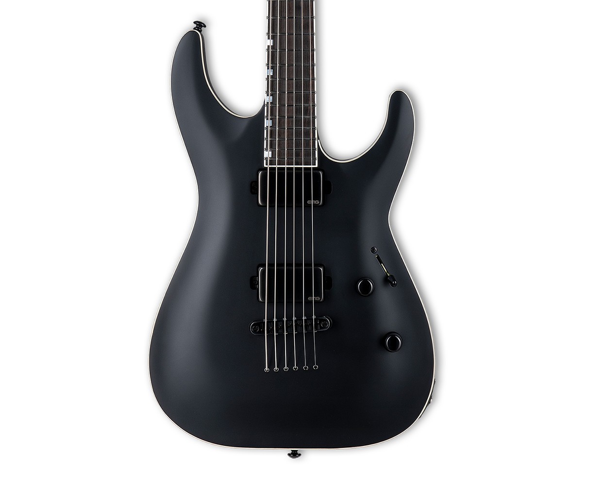 ESP LTD MH-1000 Baritone Electric Guitar – Black Satin – B-Stock