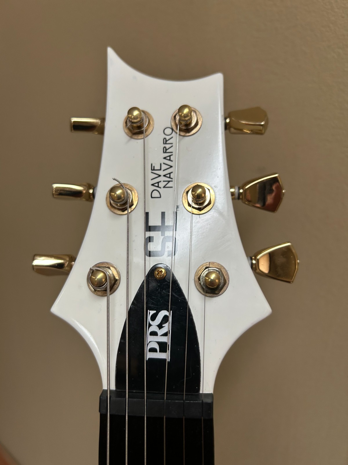 PRS DAVE NAVARRO SE IN JET WHITE WITH SEYMORE DUNCAN PEARLY GATES PICKUPS.