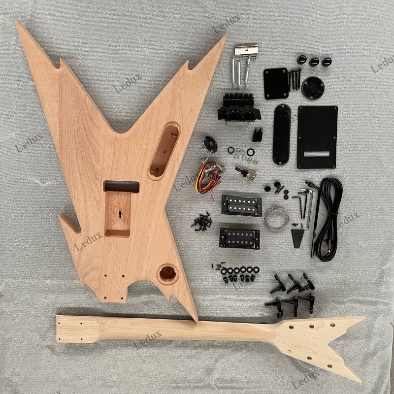 Razorback DIY Electric Guitar Kit, H-H Pickups C Shape Neck Local Shipping