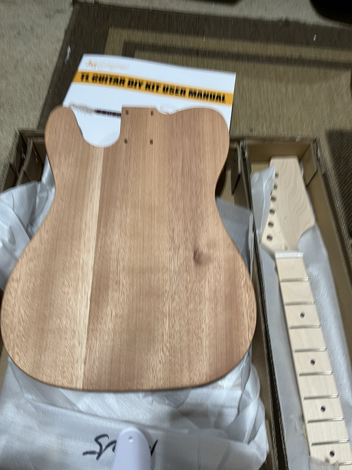 Open Box Leo Jaymz Telecaster Style Electric Guitar DIY Project Kit