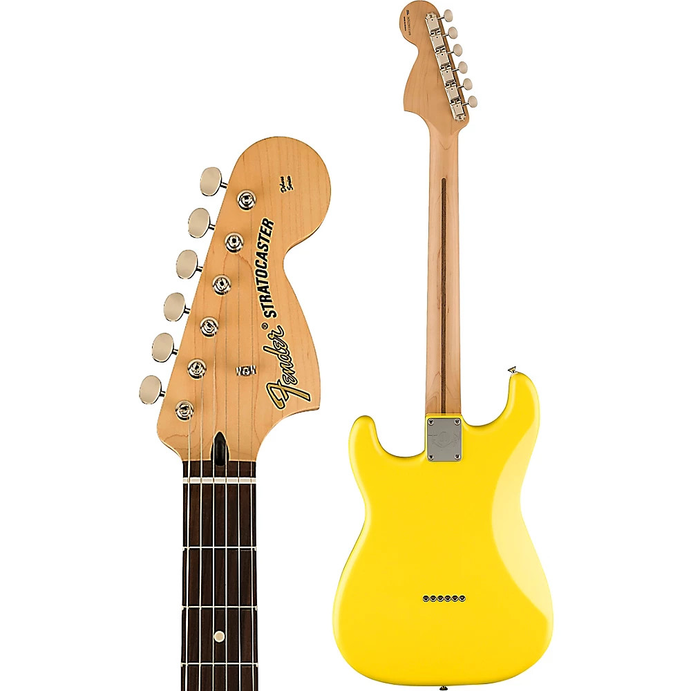 Fender Tom DeLonge Stratocaster Guitar Invader SH8 Graffiti Yellow 1971039899 OB