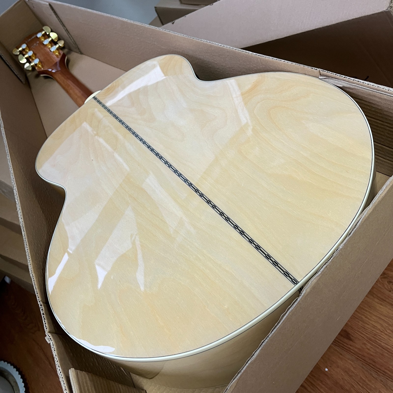 Ship US Natural Solid Spruce J200 Jumbo Acoustic Guitar Floral Flower Tortoise