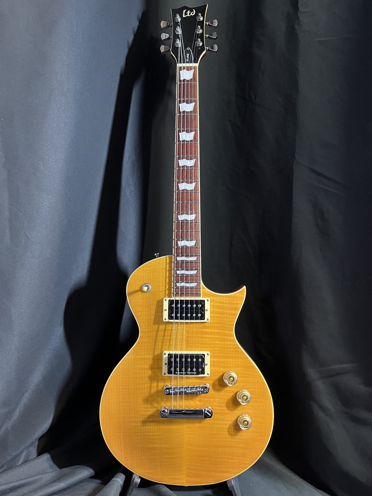 LTD EC-256 Used Maple Top Mahogany Back Body Vintage Natural w/Soft Case
