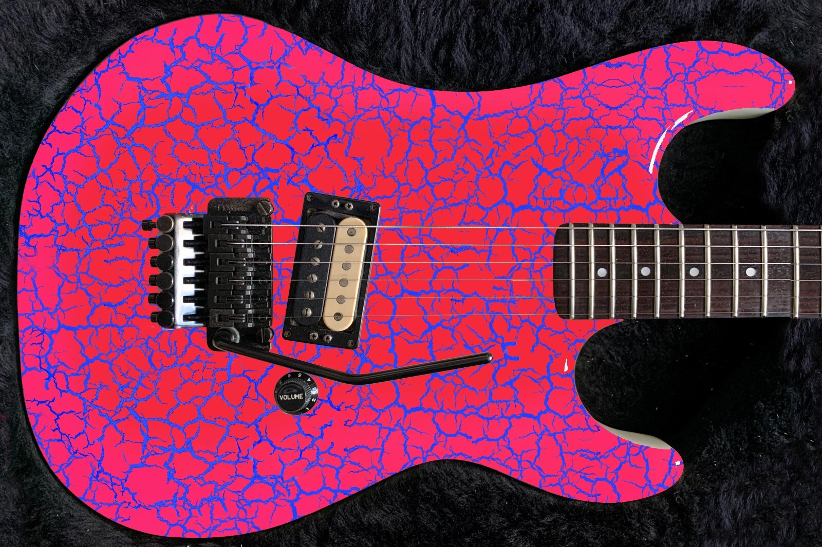 Guitar Wrap Skin Reface Iconic 80’s Burst 6 Volt Crackle Crackle Cherry Pop 1219