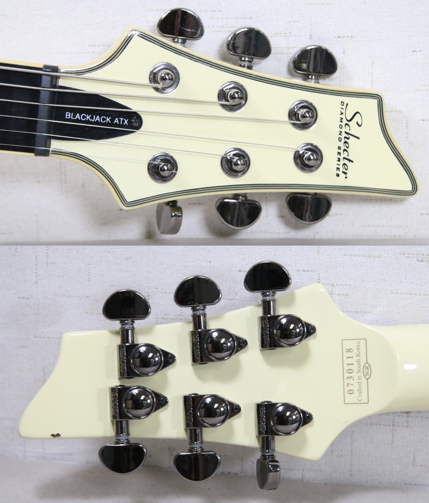 Schecter Diamond Series 2008 Blackjack ATX C-1 Aged White Made in Korea – NICE!