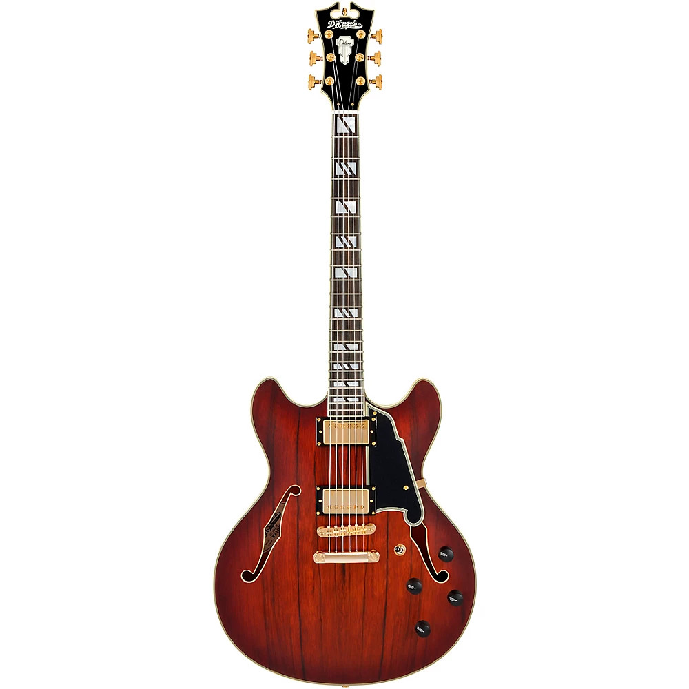 D’Angelico Deluxe DC Semi-Hollow Electric Guitar Satin Brown Burst