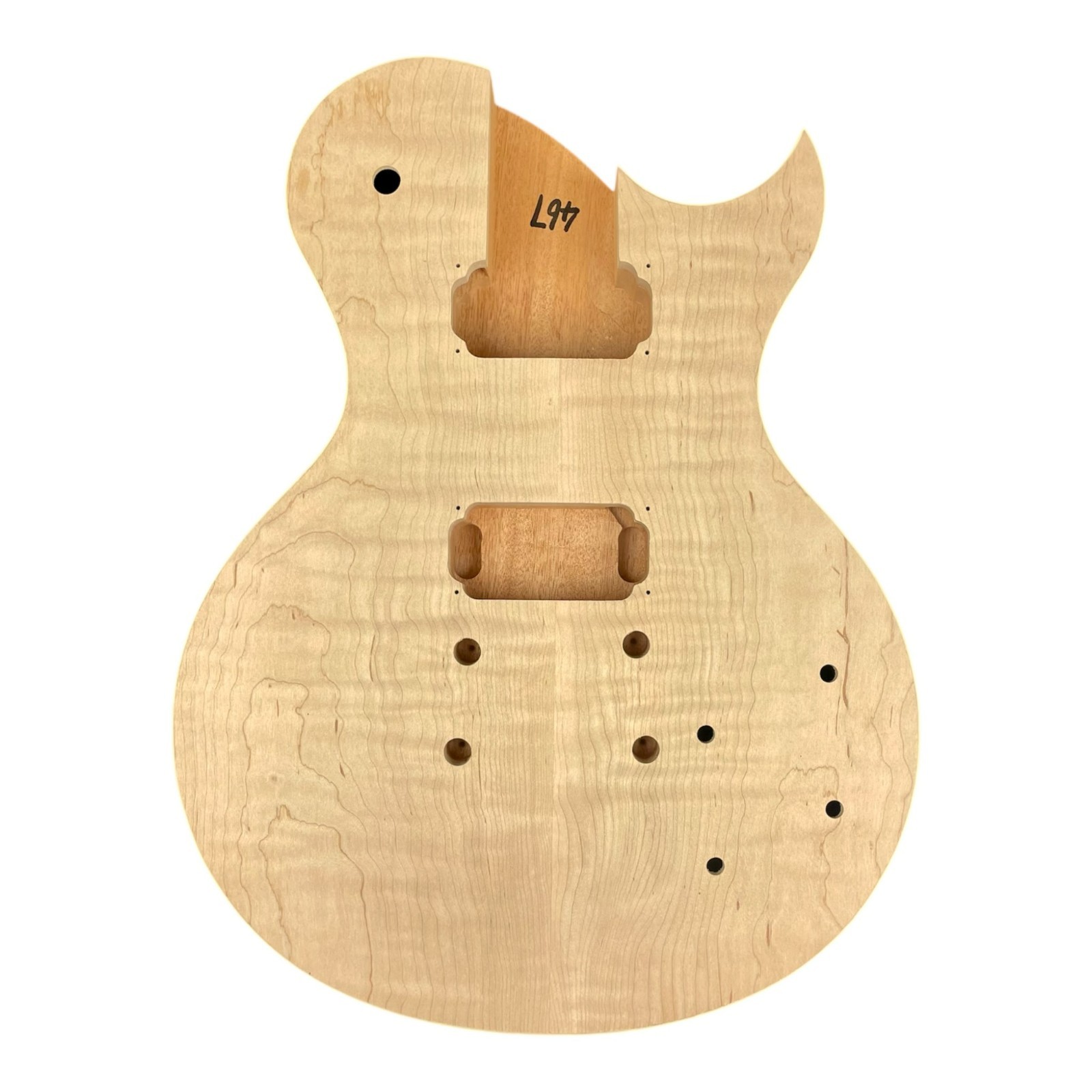 Haze LPM385SFMDIY Solid Flame Maple Top Mahogany HLP H-H Electric Guitar DIY Kit