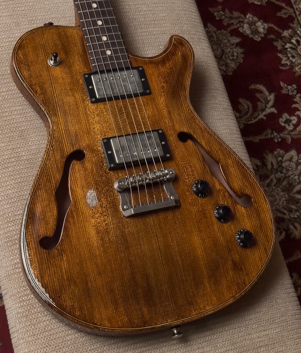 Knaggs Chena SVHS Old Violin Semi-Hollow Electric Guitar – with Hard Case