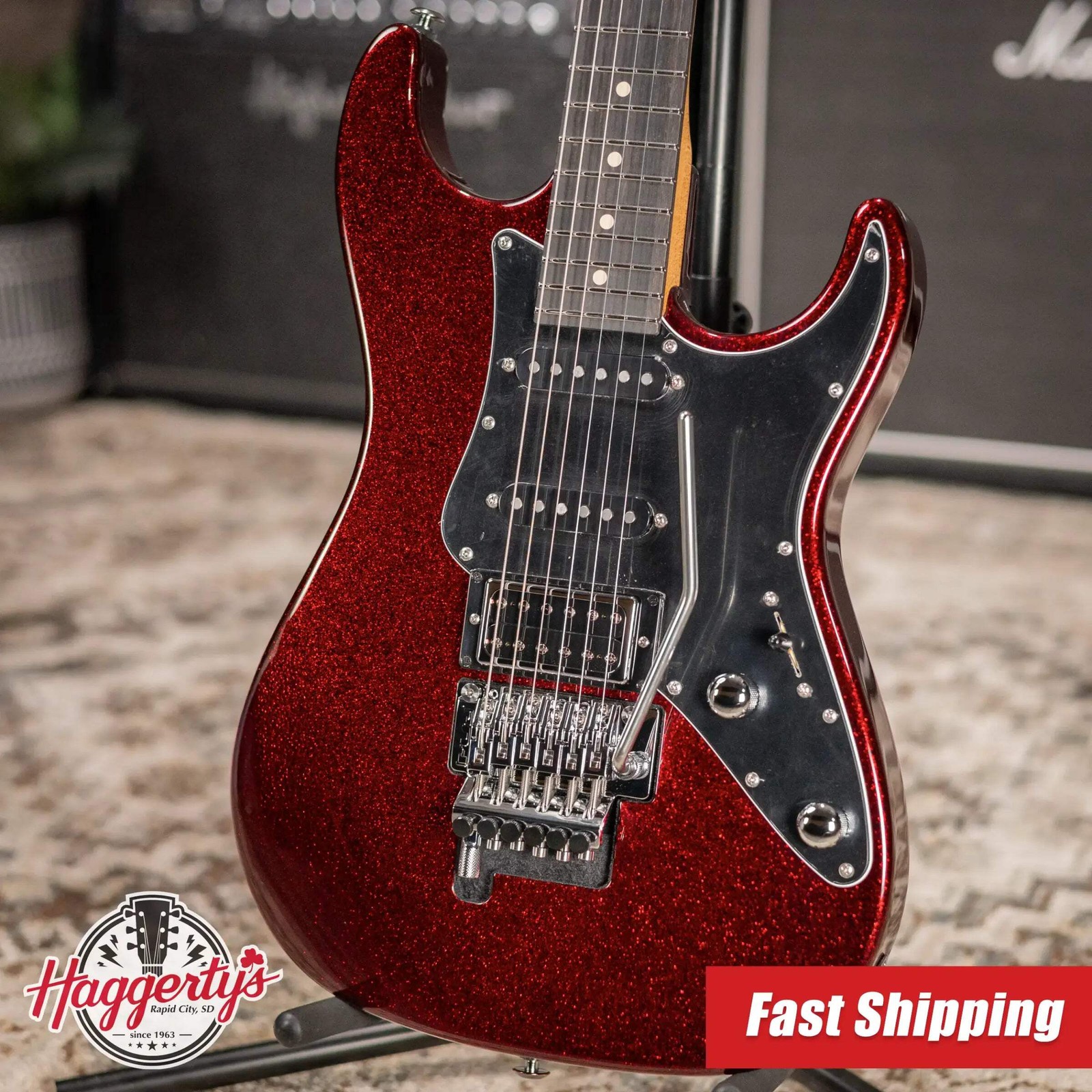 Suhr Pete Thorn Custom HSS Electric Guitar – Red Sparkle