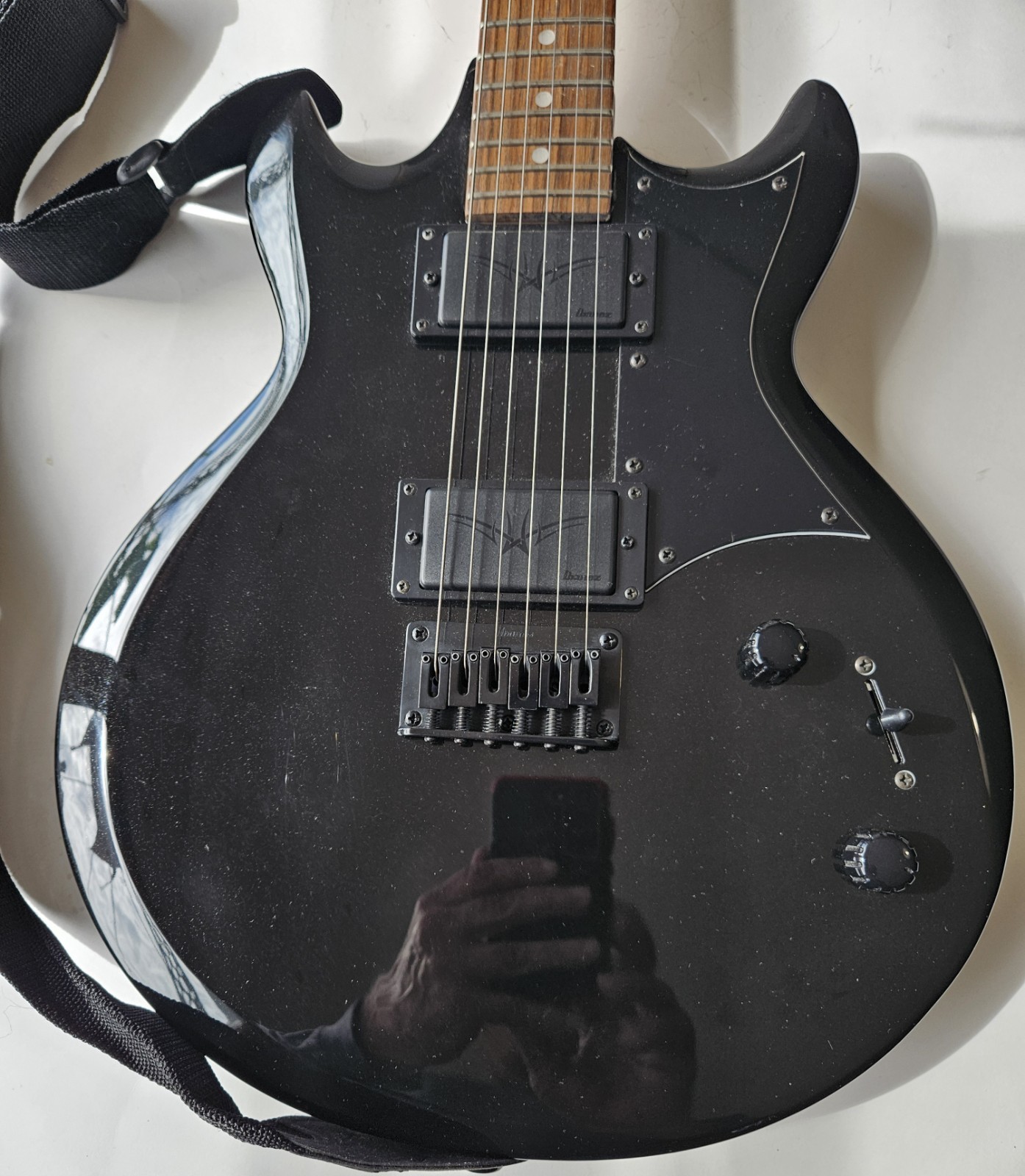 Vintage Ibanez Gio Electric Guitar Black Gax W/ Strap Gig Bag