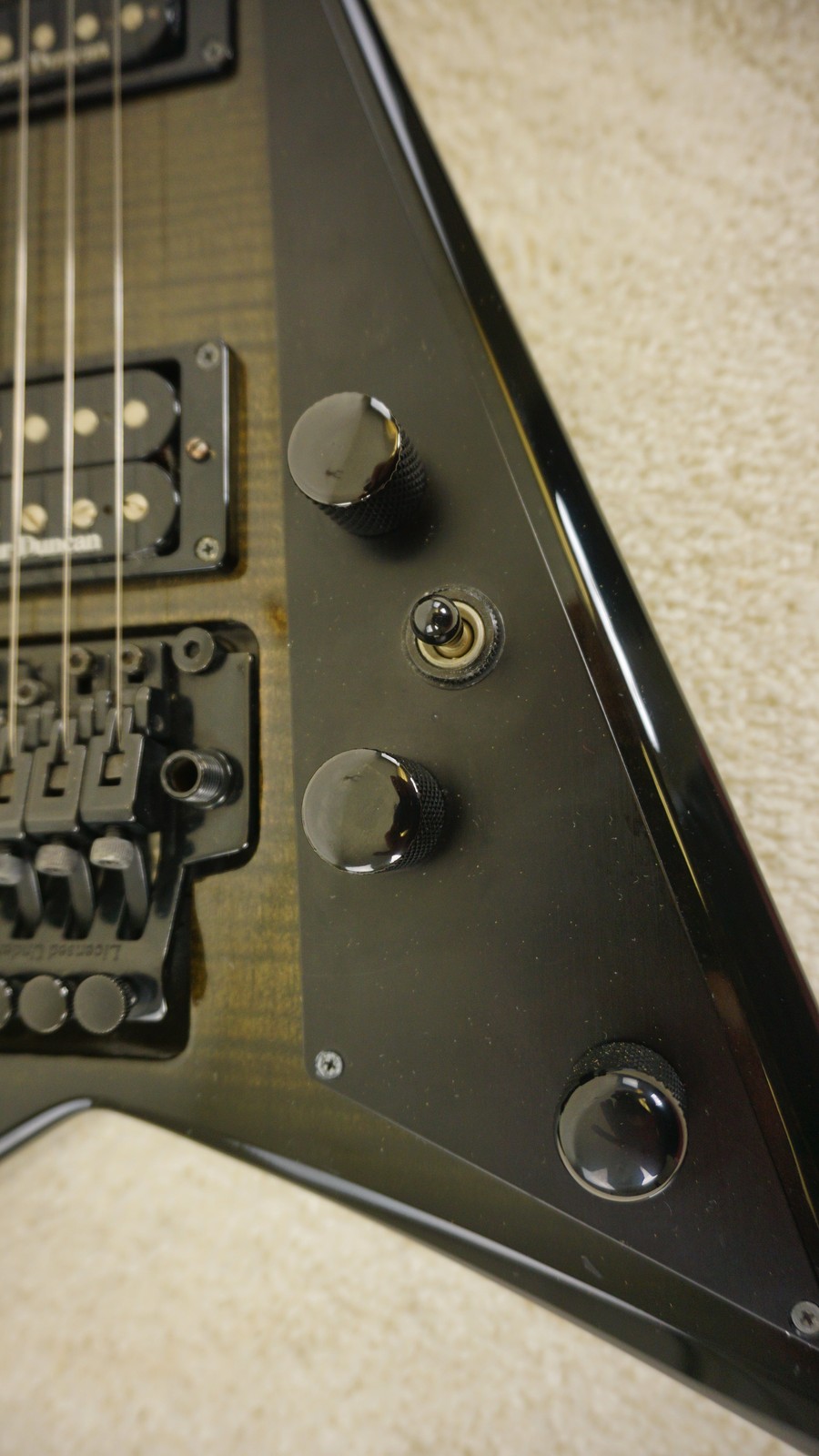 Jackson RR3 Rhoads Japan Transparent Black Flame w/ Floyd Rose & Seymour Duncan