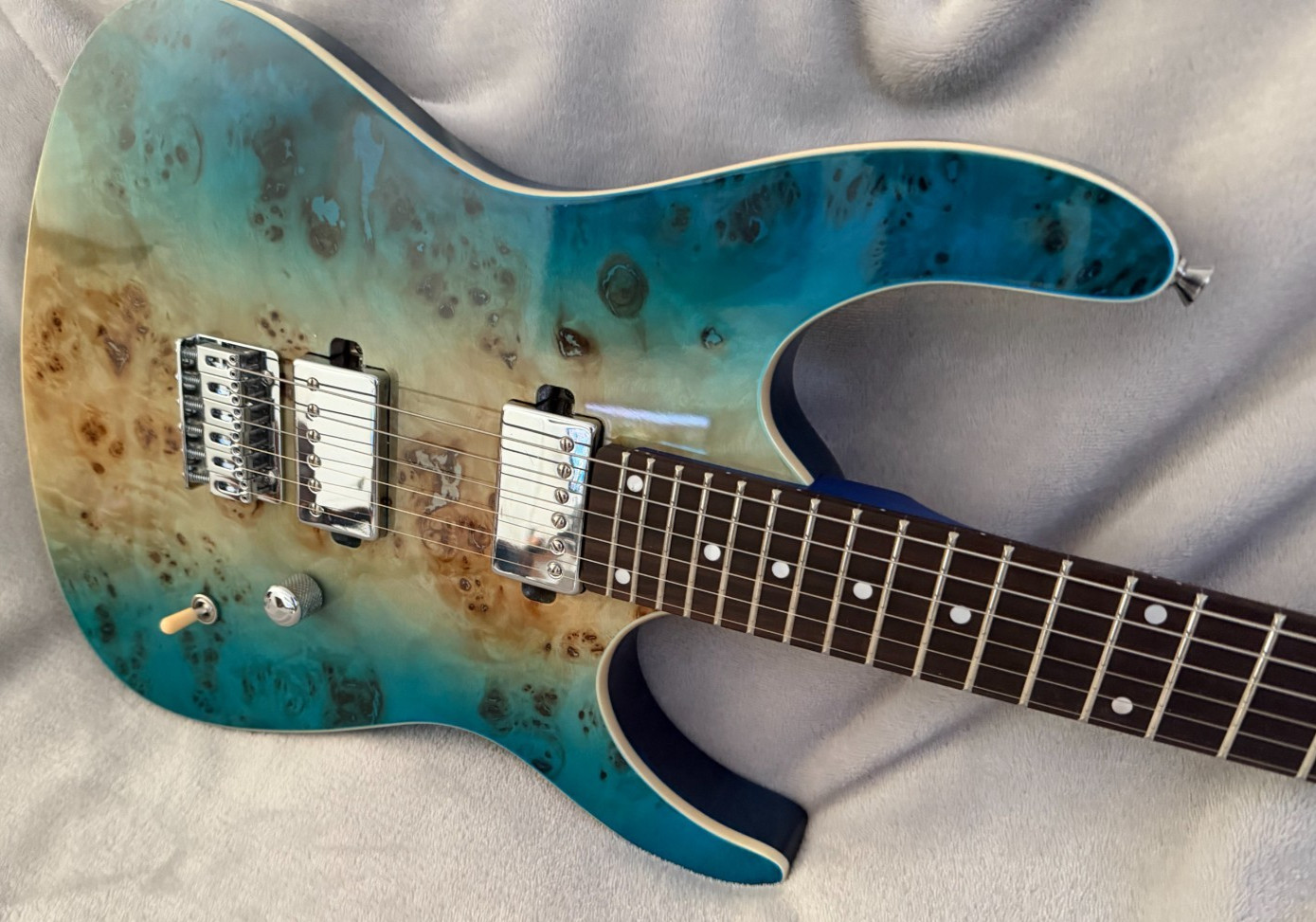 Ibanez Style Electric Guitar Built Hand Wound Pickups/ USA Stunning/ Video