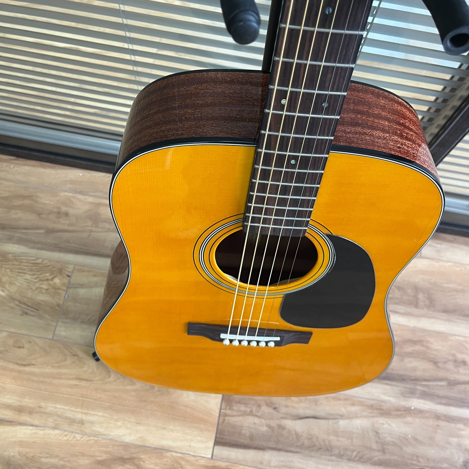 Ship US D-18 Acoustic Guitar 41″ Full Size Solid Wood Body Black Pickguard