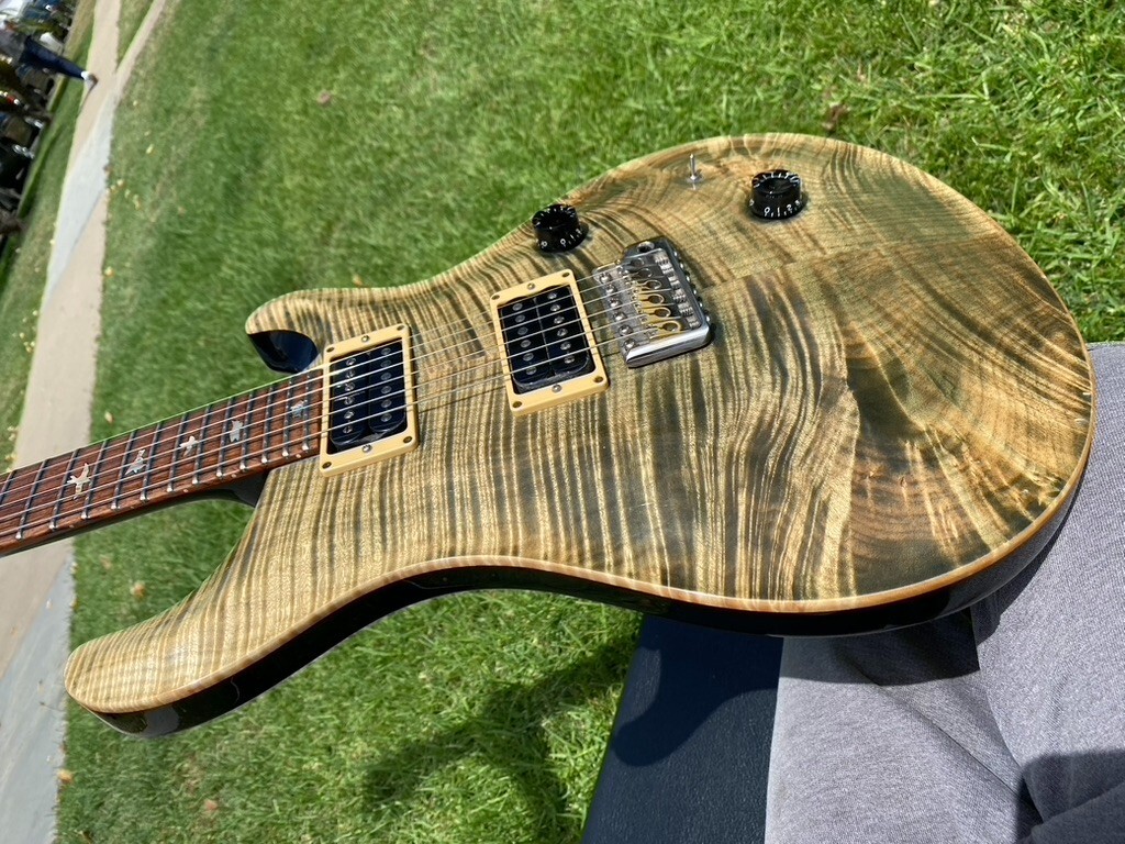 1990 PRS Custom 24 10 Top Green w/ Birds – Brazilian Board – Orig Paperwork