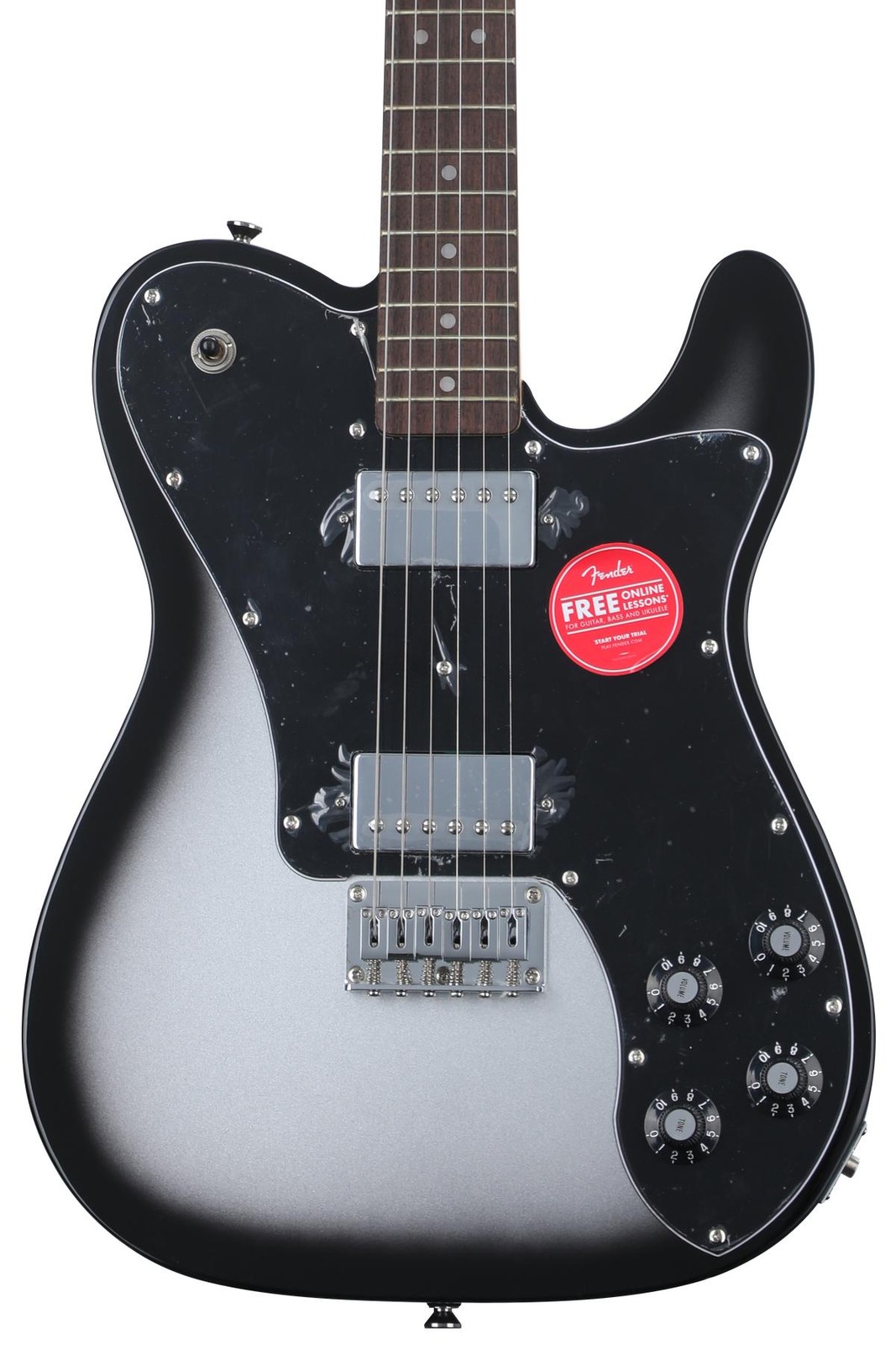 Squier Affinity Series Telecaster Deluxe Electric Guitar – Silver Burst,