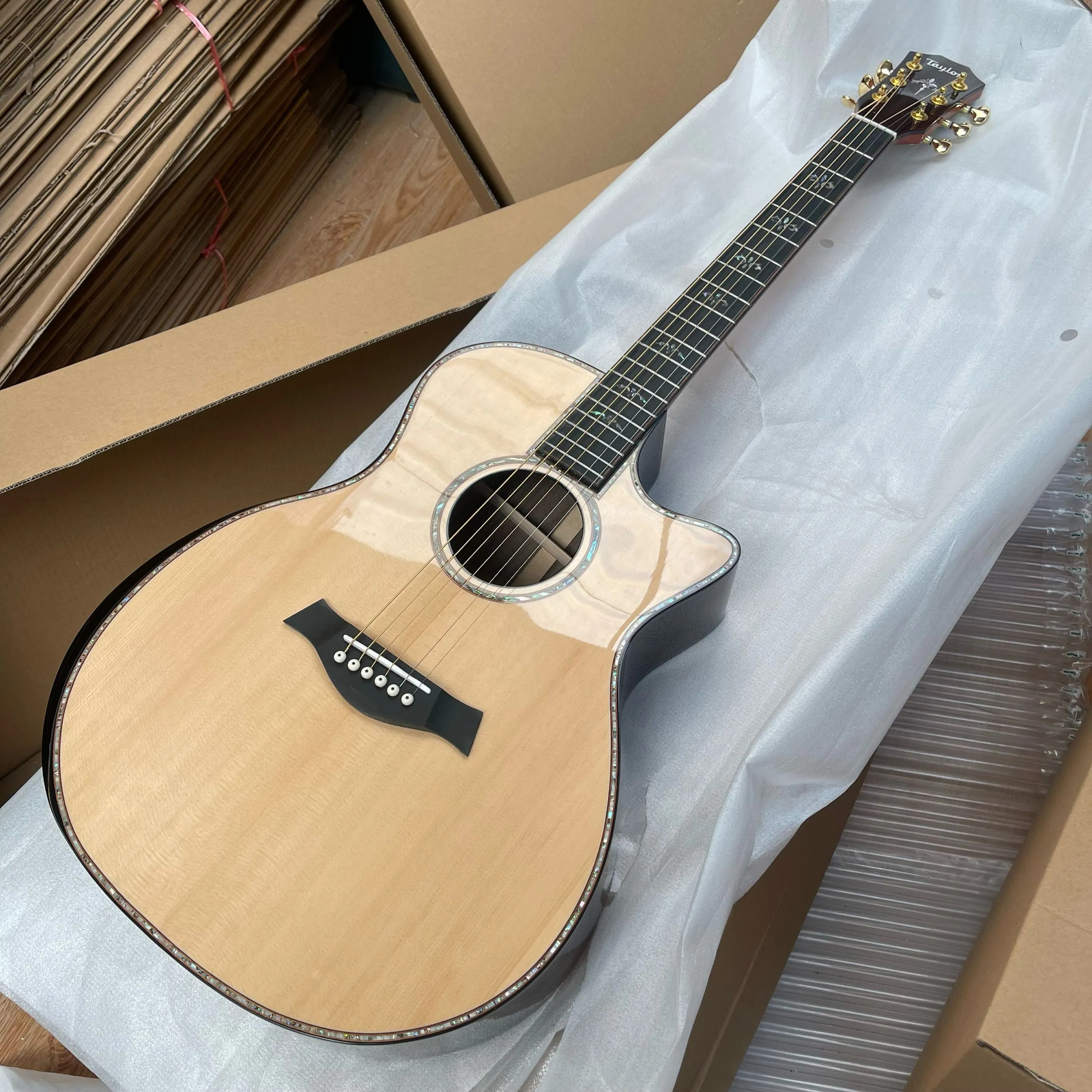 New 41# 914ce Acoustic Guitar Solid Wood Abalone Inlay/Binding