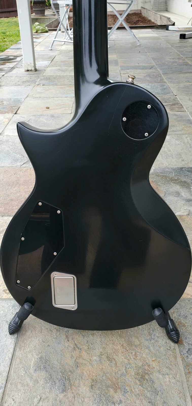 ESP E-II ECLIPSE BB Black Satin Stainless Steel Frets With Case, Upgraded