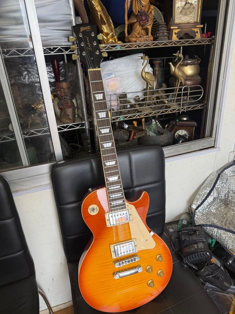 Blitz by AriaProII Leopard Electric Guitar