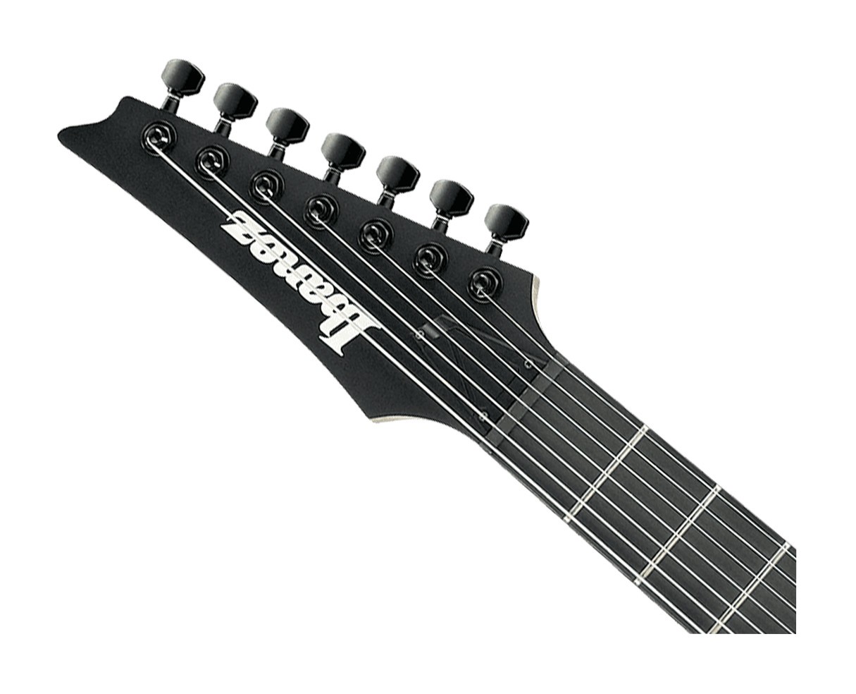 Used Ibanez RGIXL7BKF RG Iron Label Electric Guitar – Black Flat