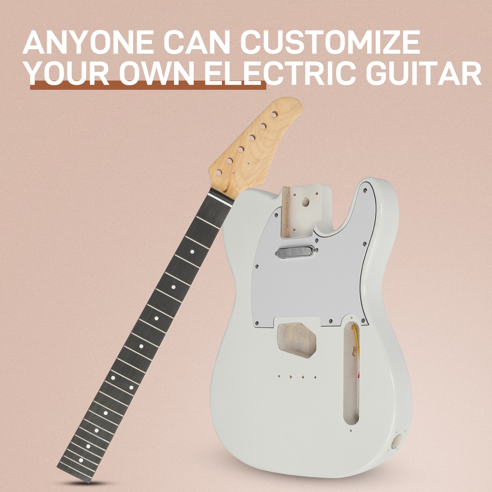 DIY 6 String TL Style Electric Guitar Kits with Mahogany Body for Beginner