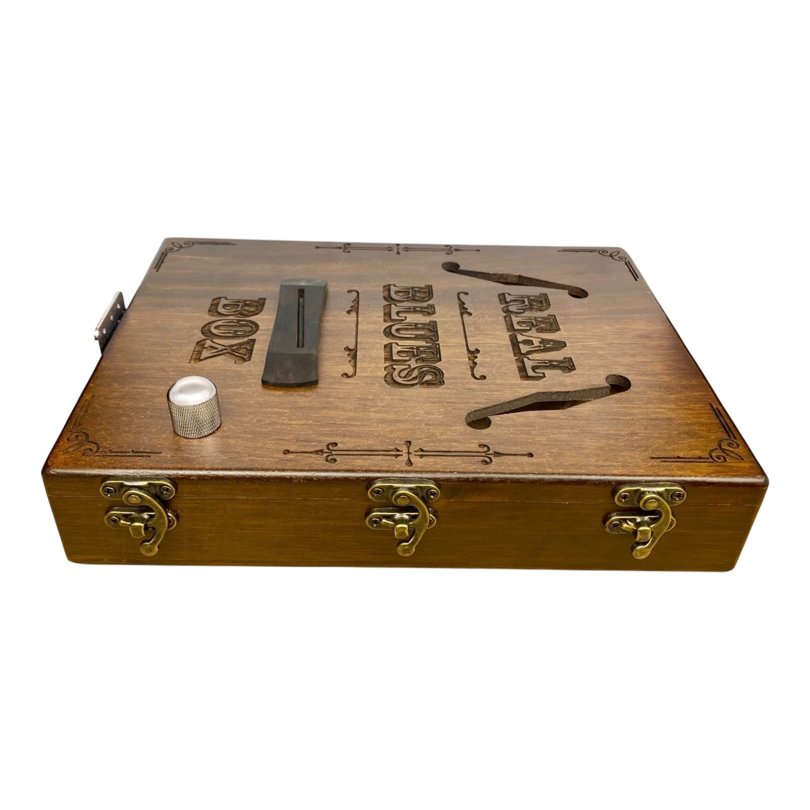 Haze DIY kits Mahogany Cigar Box Guitar – Natural X1 + 2 Slides