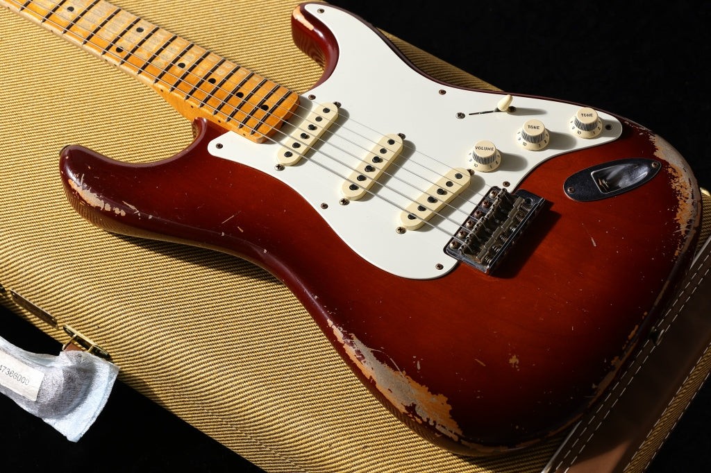 Fender CS MB 1957 Stratocaster Heavy Relic Violin Burst by Todd Krause [R111286]