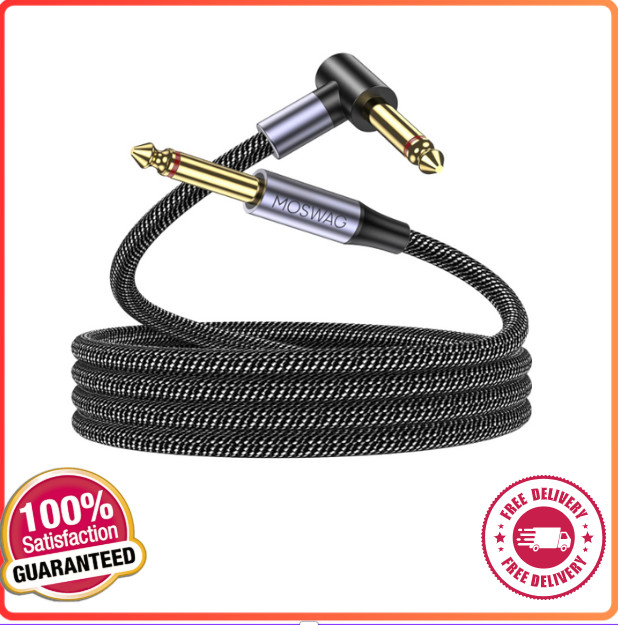 MOSWAG Electric Guitar Cable 6FT, 1/4 Inch Guitar Cord