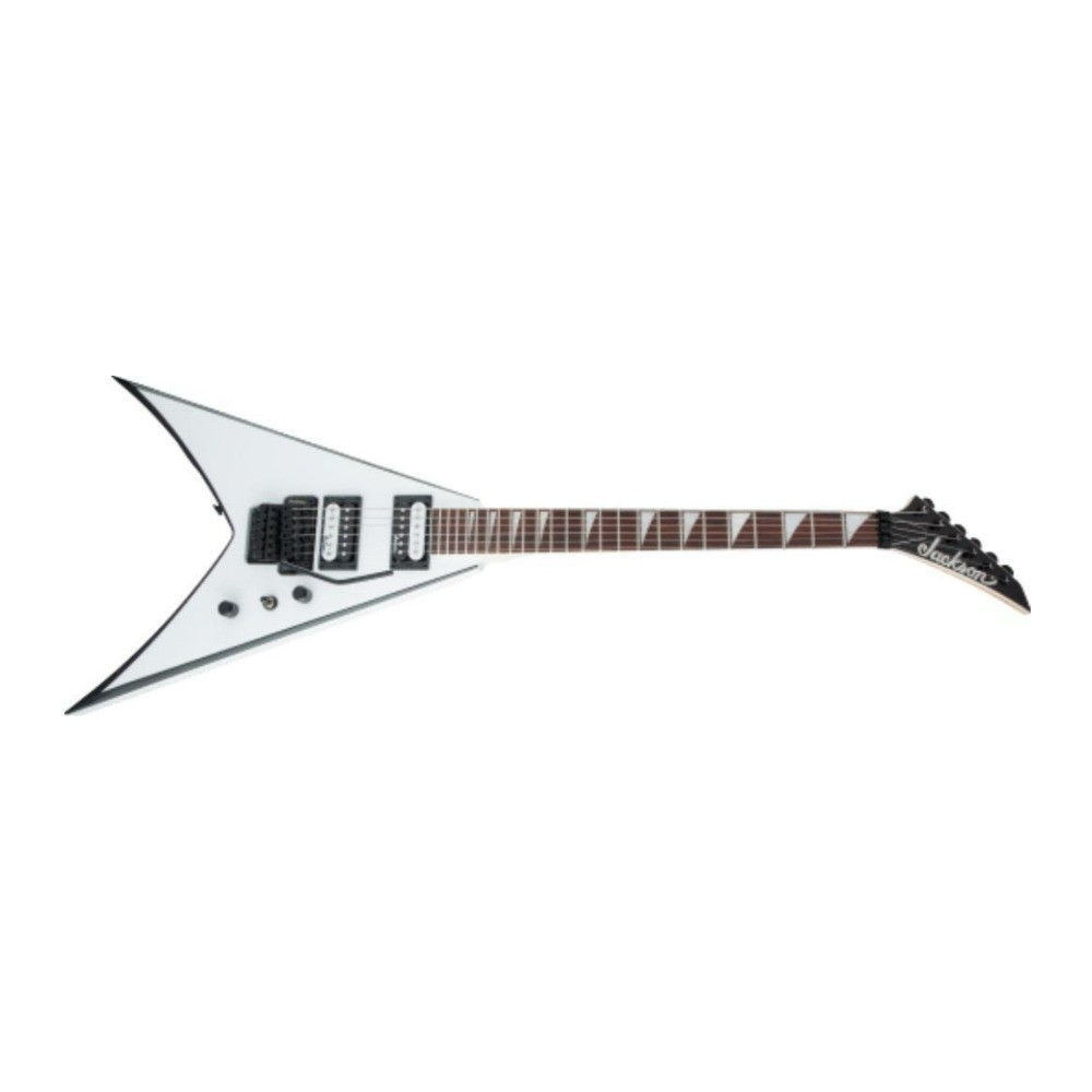 Jackson JS Series King V JS32 6 String White with Black Bevels Electric Guitar