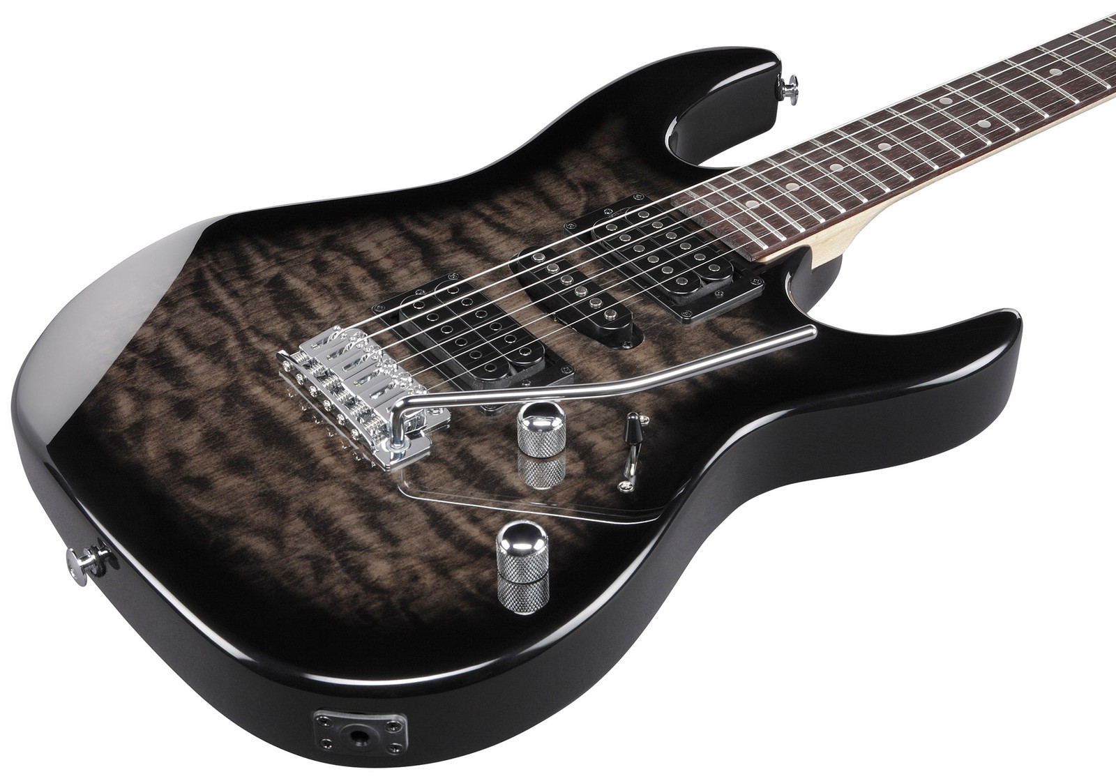 Ibanez GRX70QA RG Gio Electric Guitar – Transparent Black Sunburst