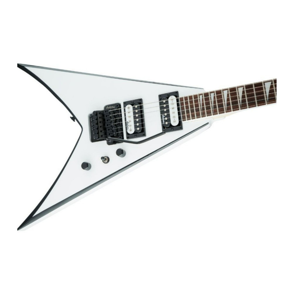 Jackson JS Series King V JS32 6 String White with Black Bevels Electric Guitar