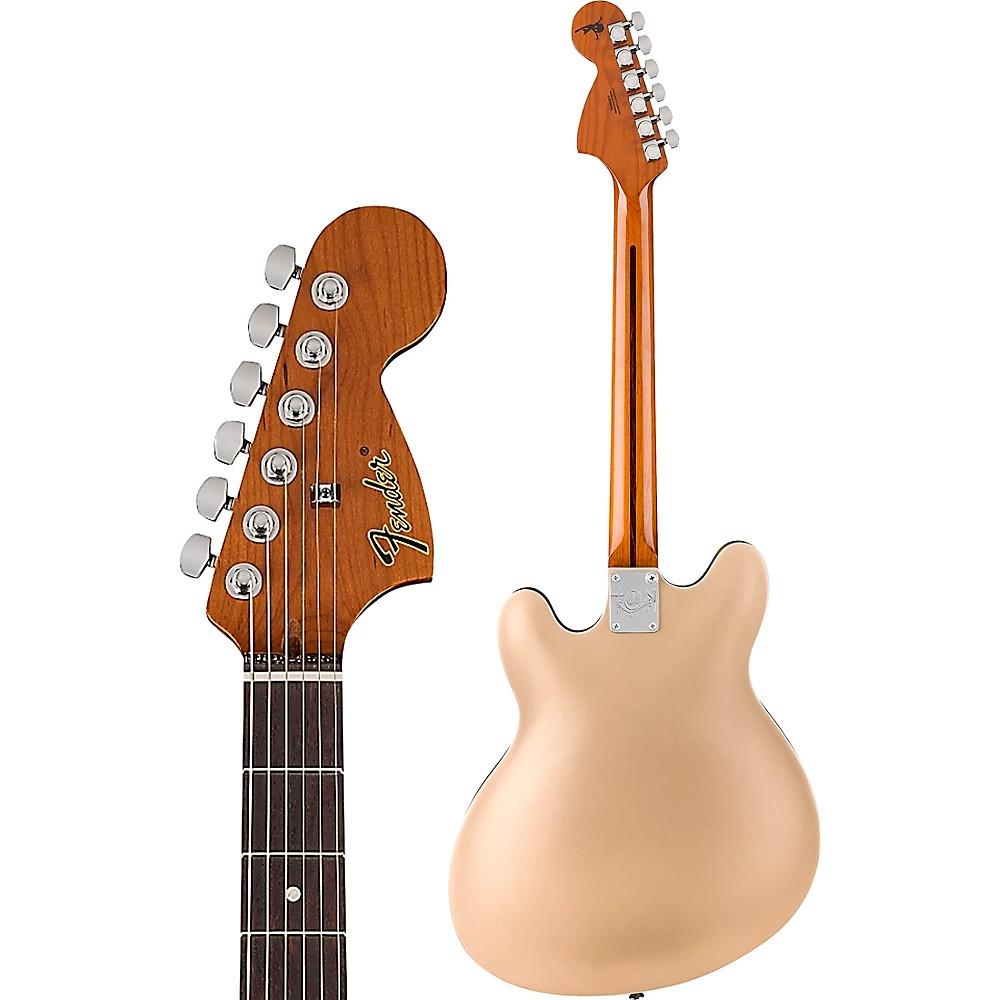 Fender Tom DeLonge Starcaster Electric Guitar Satin Shoreline Gold