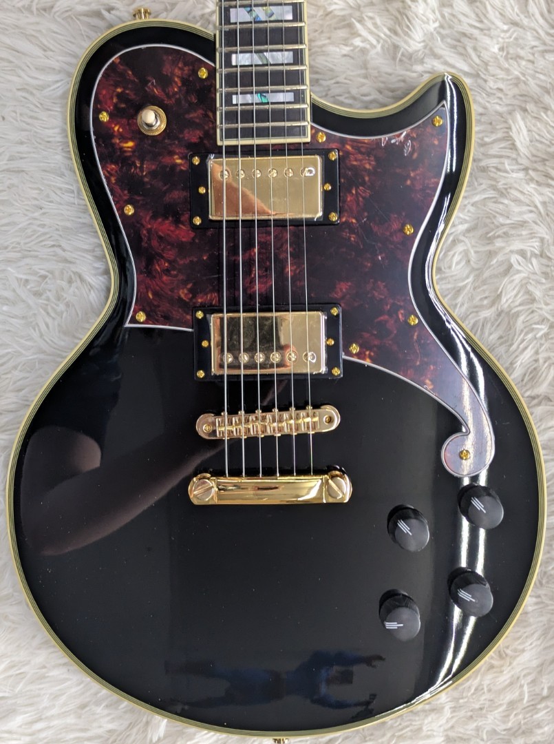 D’Angelico DADATLSBK2GS Deluxe Atlantic Solid Black RH Solidbody Electric Guitar