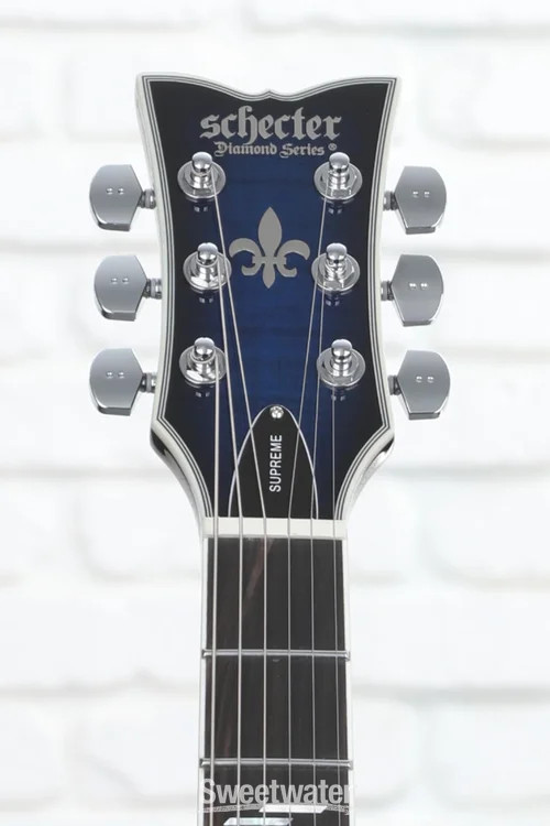 Schecter Solo-II Supreme Electric Guitar – See Thru Blue Burst